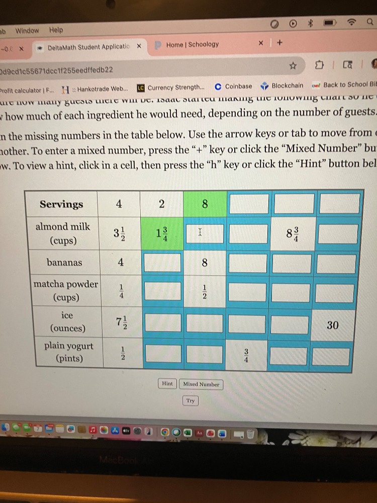 how many guests there will be. isaac started making the following chart…