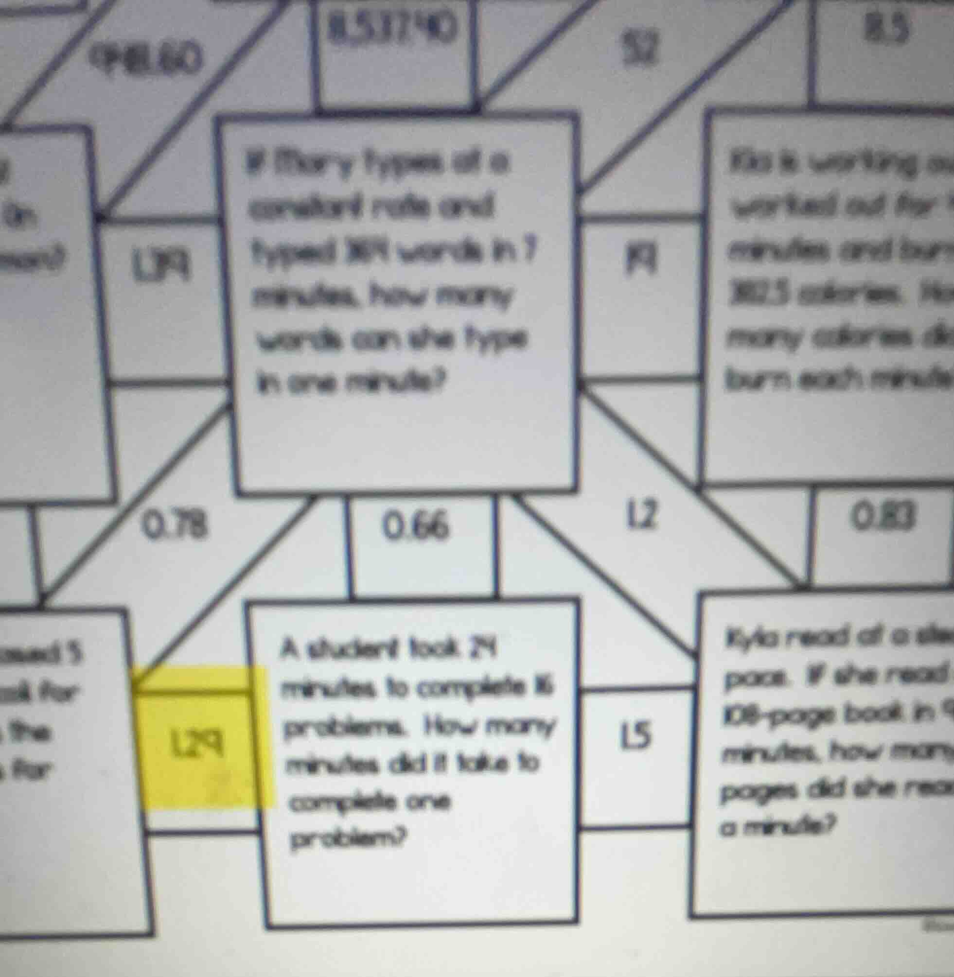 a student took 24 minutes to complete 16 problems. how many minutes did…
