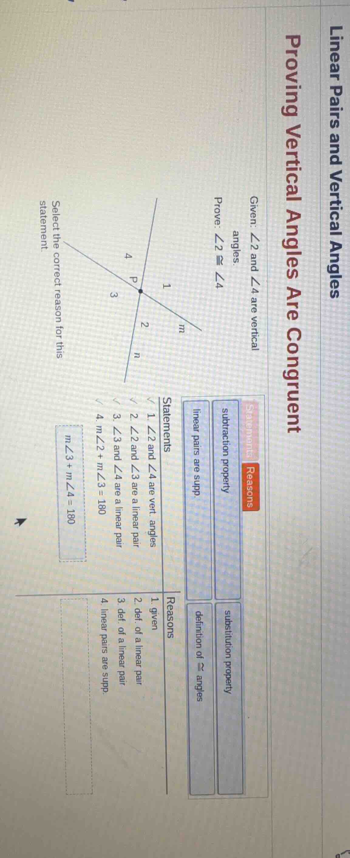 linear pairs and vertical angles proving vertical angles are congruent …