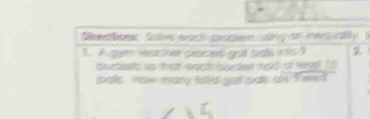 directions: solve each problem using an inventory. 1. a gym instructor …