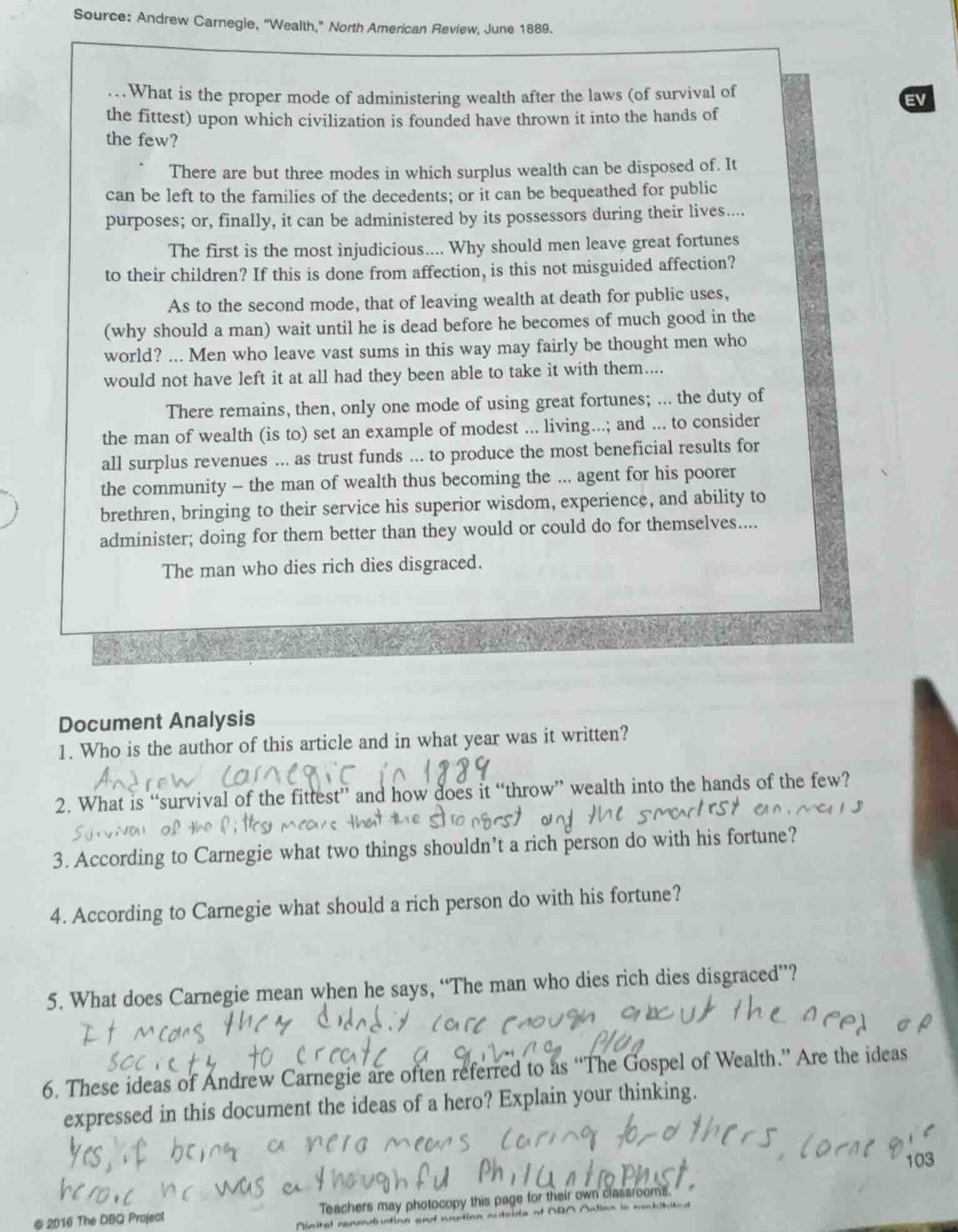 source: andrew carnegie, \wealth,\ north american review, june 1889. ..…
