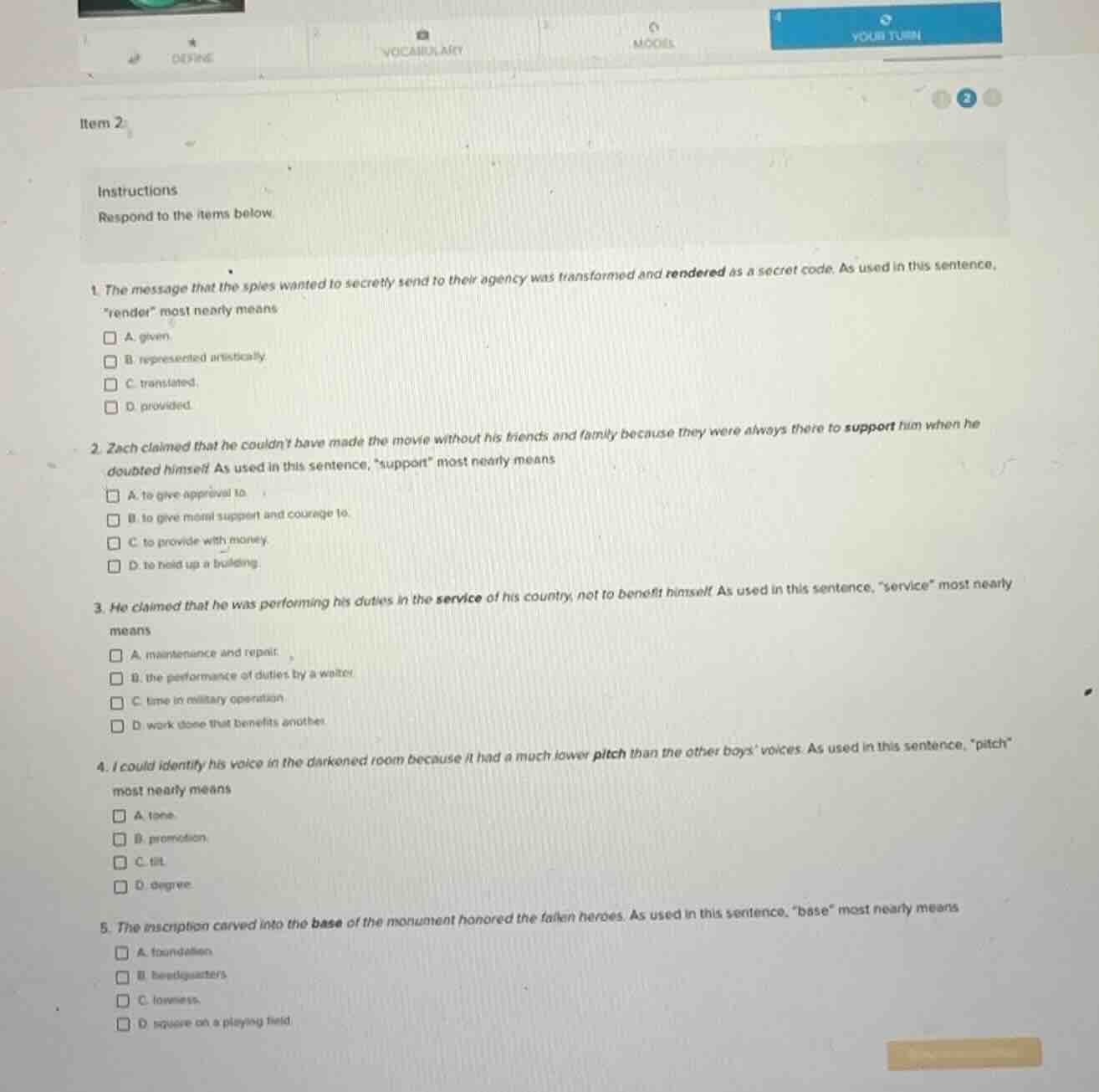 item 2 instructions respond to the items below. 1. the message that the…