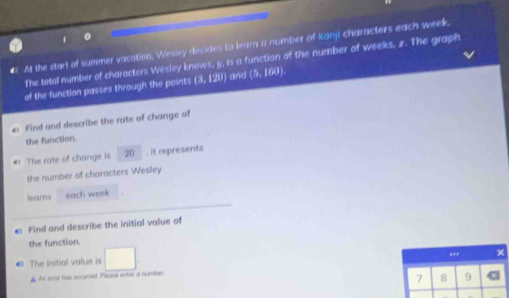 at the start of summer vacation, wesley decides to learn a number of ka…