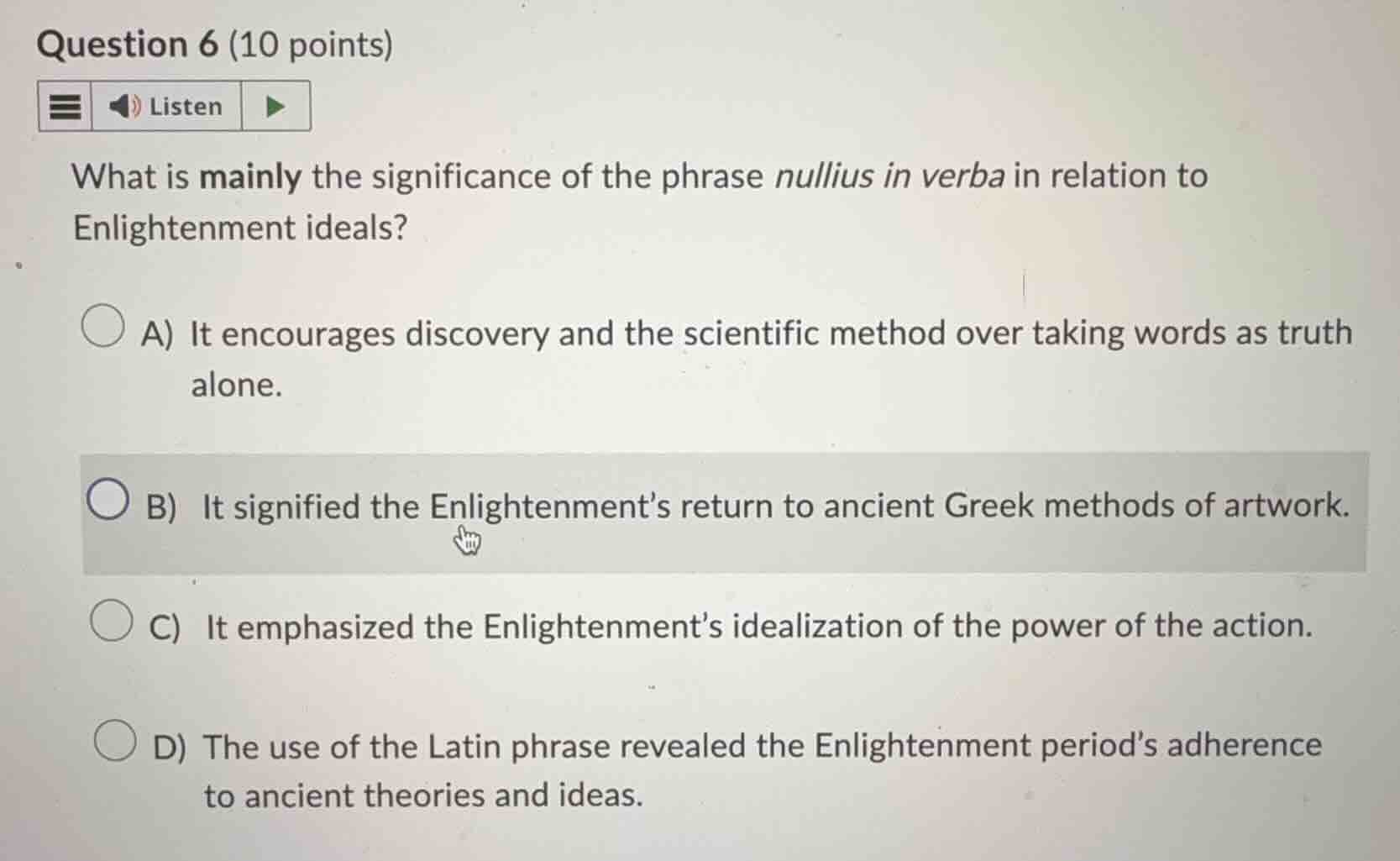 question 6 (10 points) what is mainly the significance of the phrase nu…