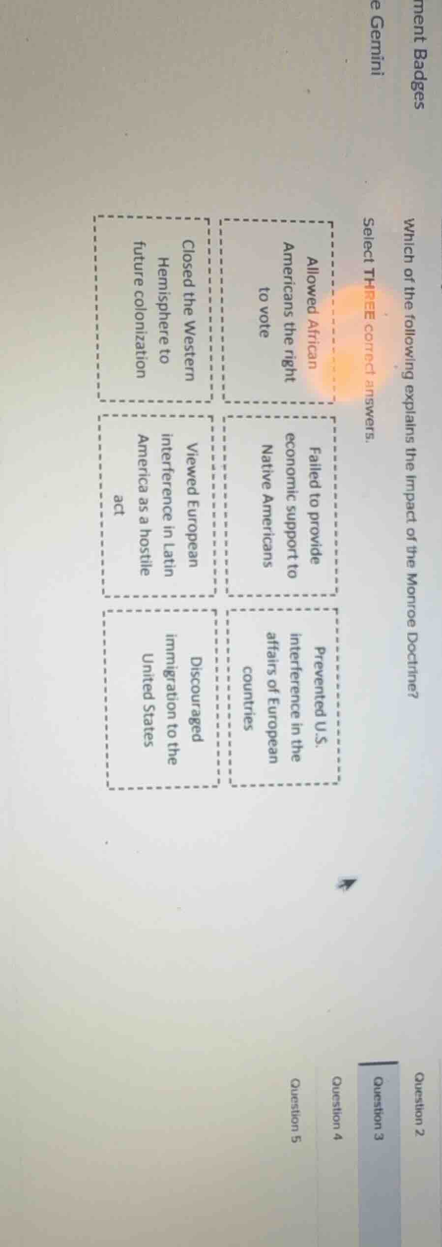 which of the following explains the impact of the monroe doctrine? sele…