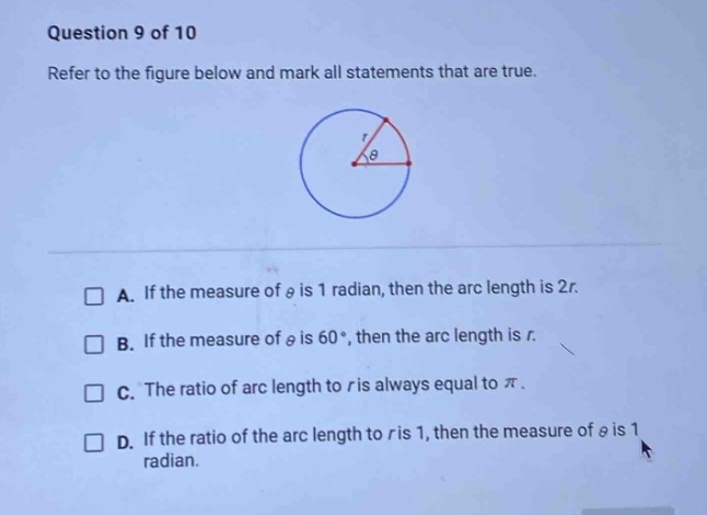 question 9 of 10 refer to the figure below and mark all statements that…
