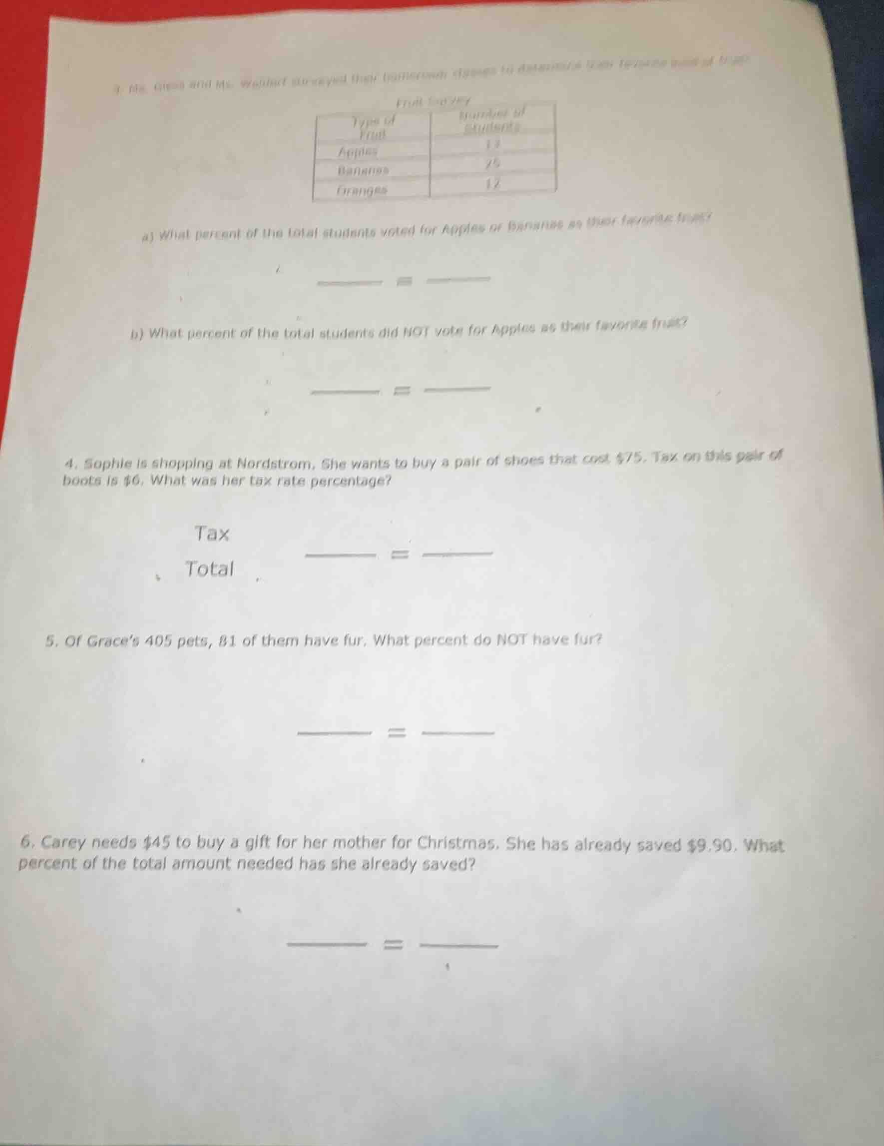 3. ms. green and ms. walhoff surveyed their homeroom students to determ…