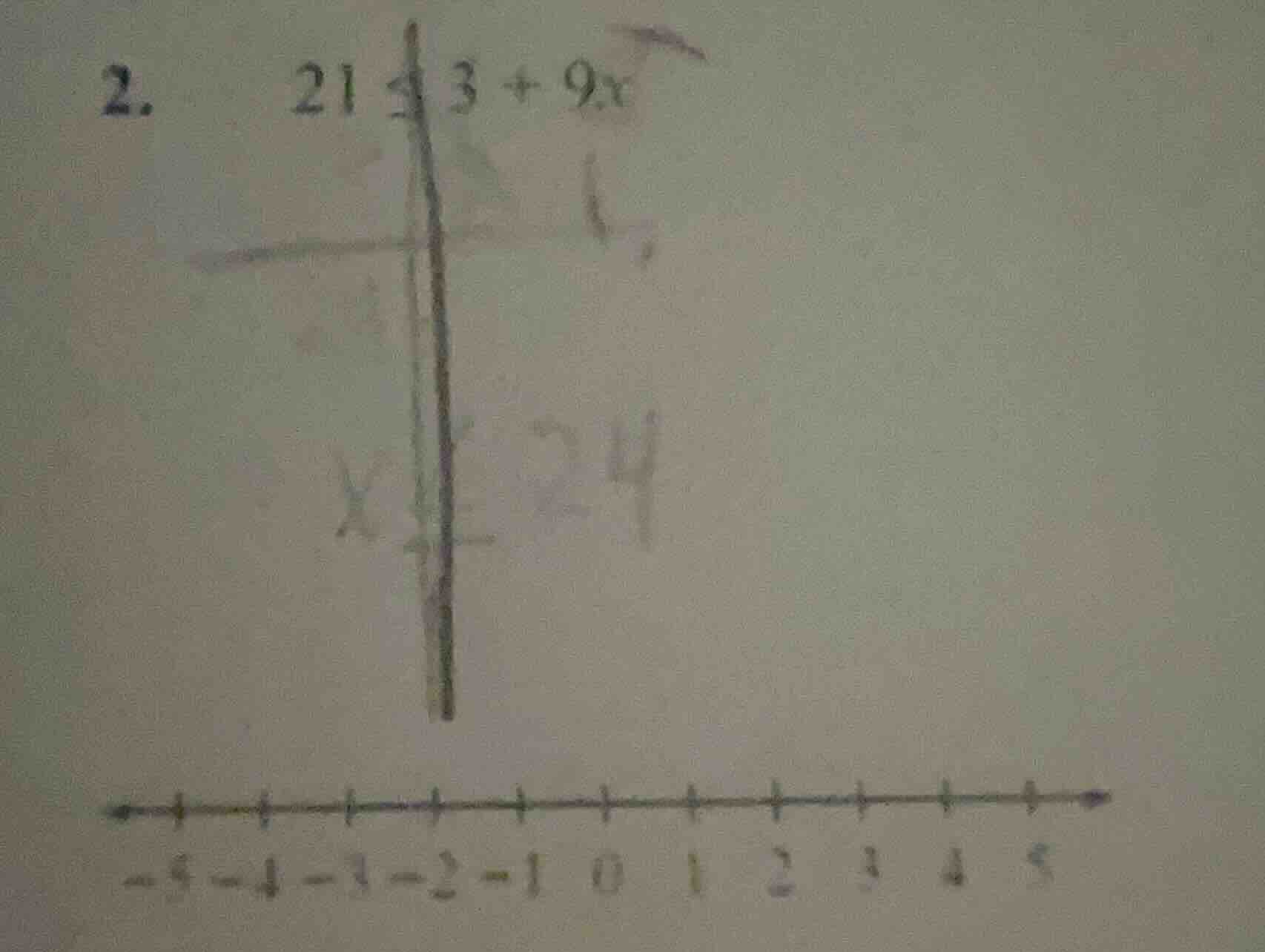 2. 21 ÷ 3 + 9x