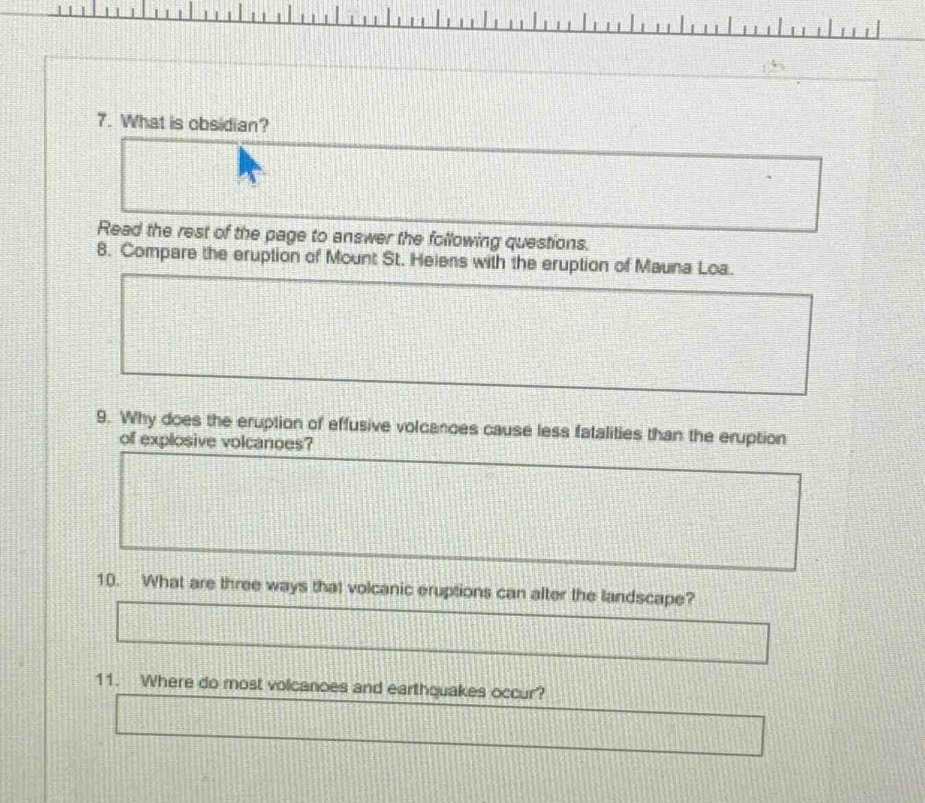7. what is obsidian? read the rest of the page to answer the following …