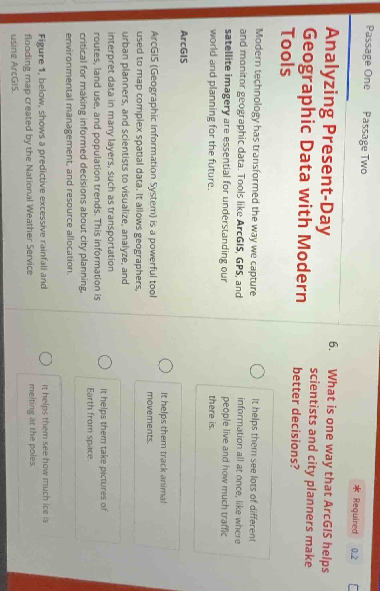 passage one passage two analyzing present - day geographic data with mo…