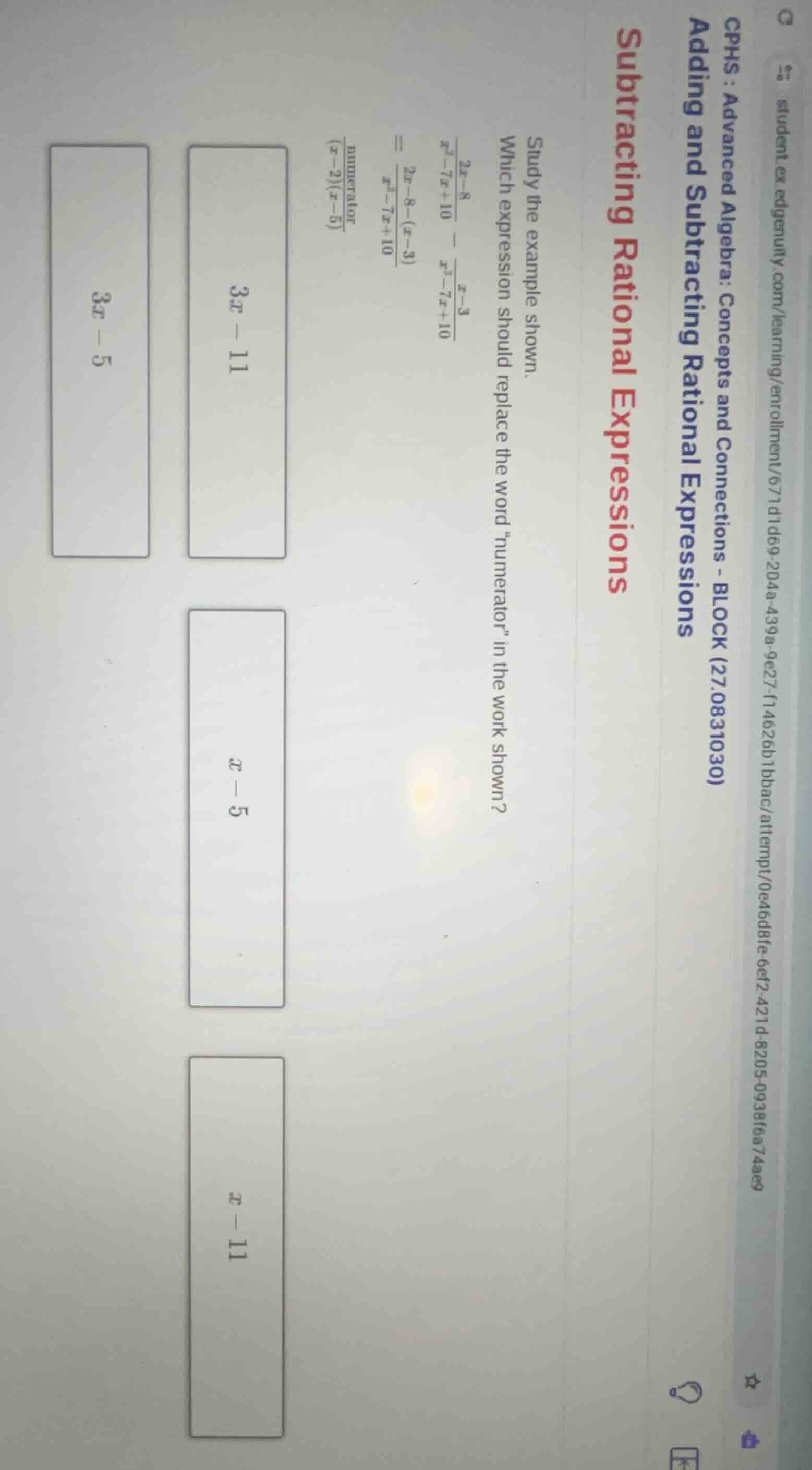 cphs : advanced algebra: concepts and connections - block (27.0831030) …