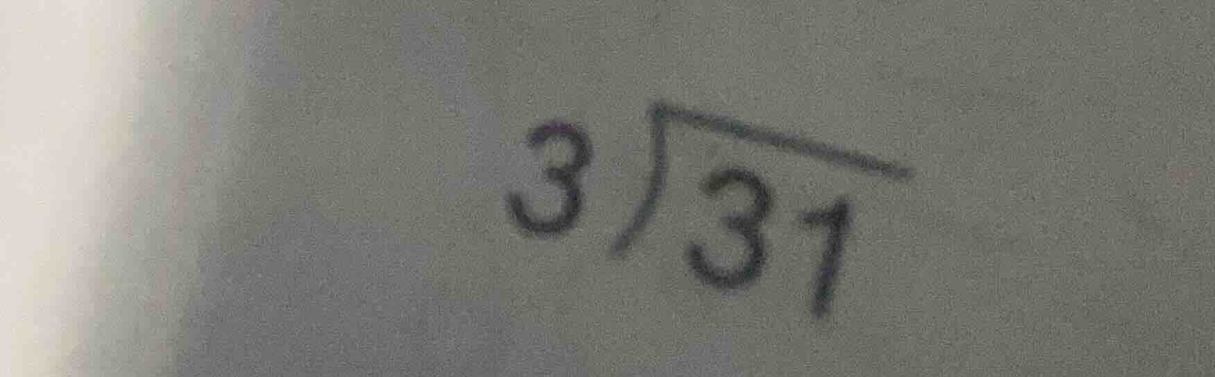 3\\overline{)31}