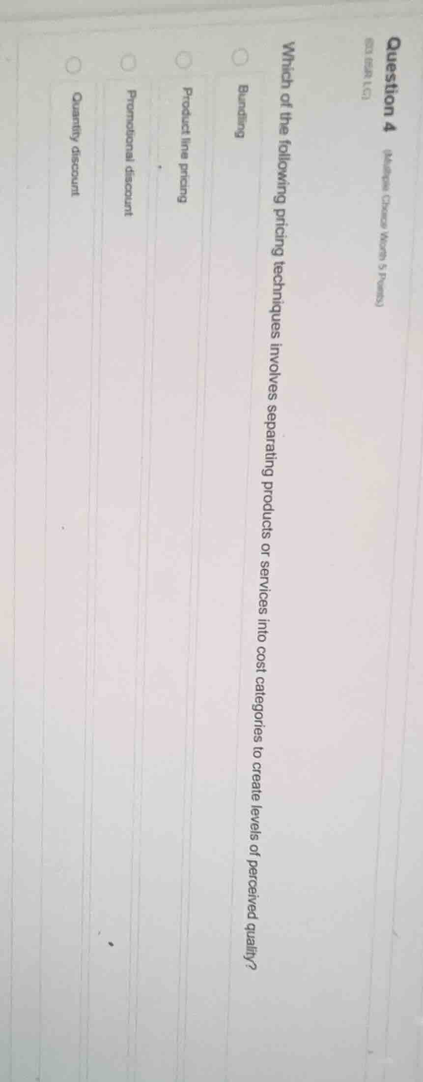 question 4 (multiple choice worth 5 points) which of the following pric…