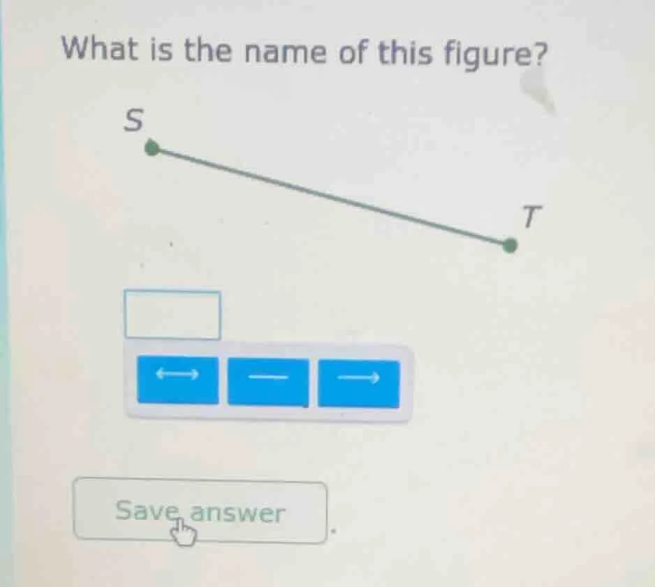 what is the name of this figure? s t save answer button