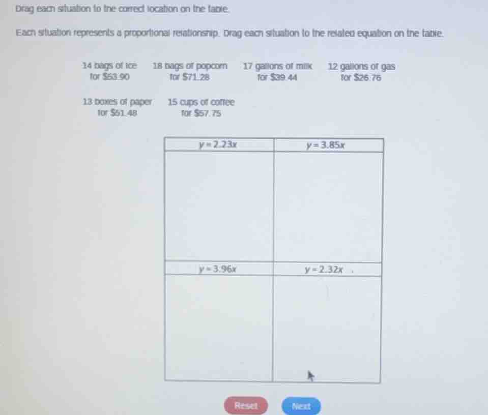 drag each situation to the correct location on the table. each situatio…