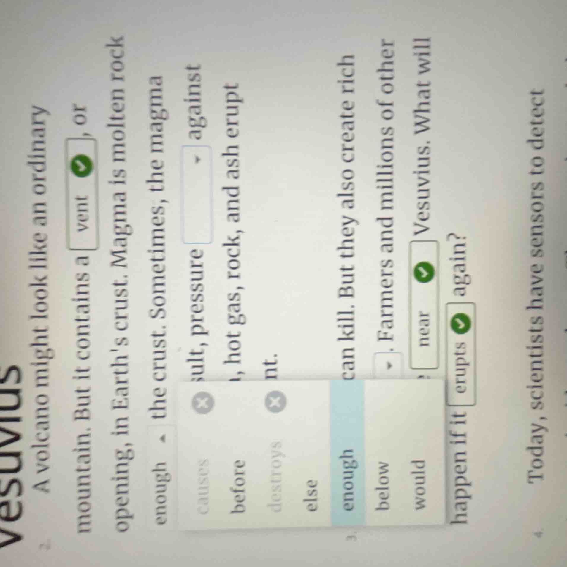 vesuvius a volcano might look like an ordinary mountain. but it contain…