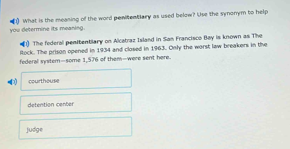 what is the meaning of the word penitentiary as used below? use the syn…