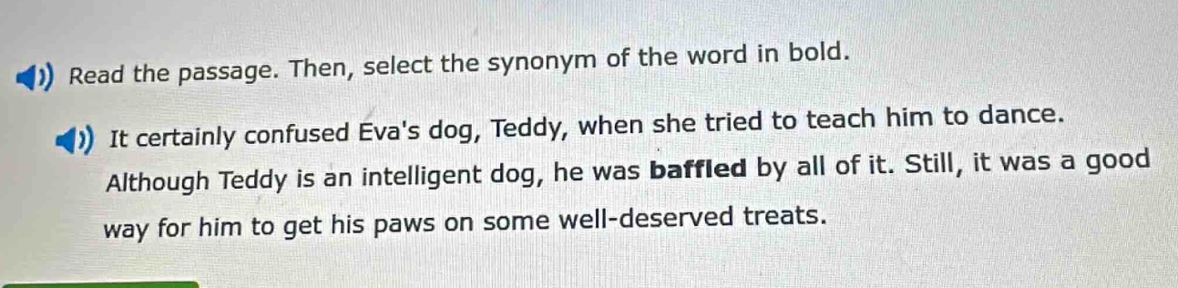 read the passage. then, select the synonym of the word in bold. it cert…