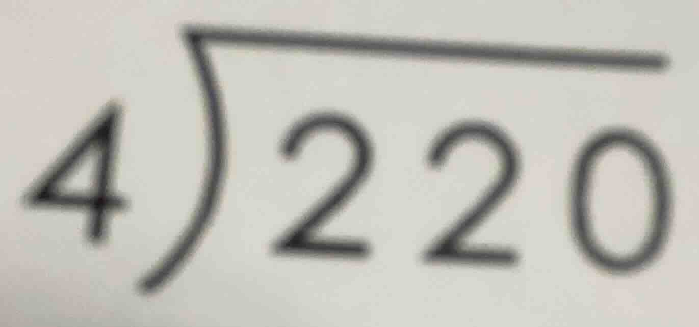 4 longdiv 220