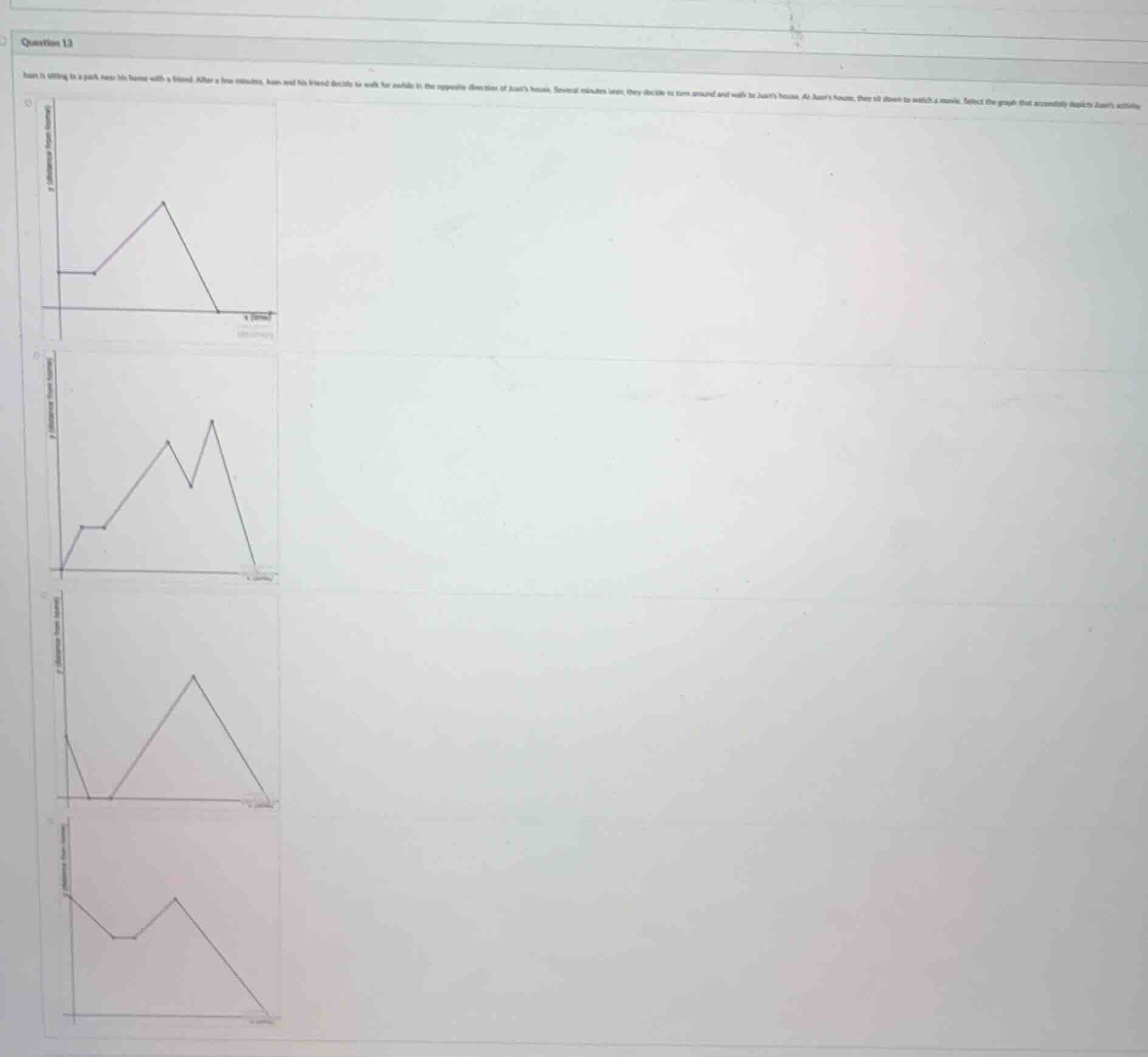 question 1.3 juan is sitting in a park near his home with a friend. aft…