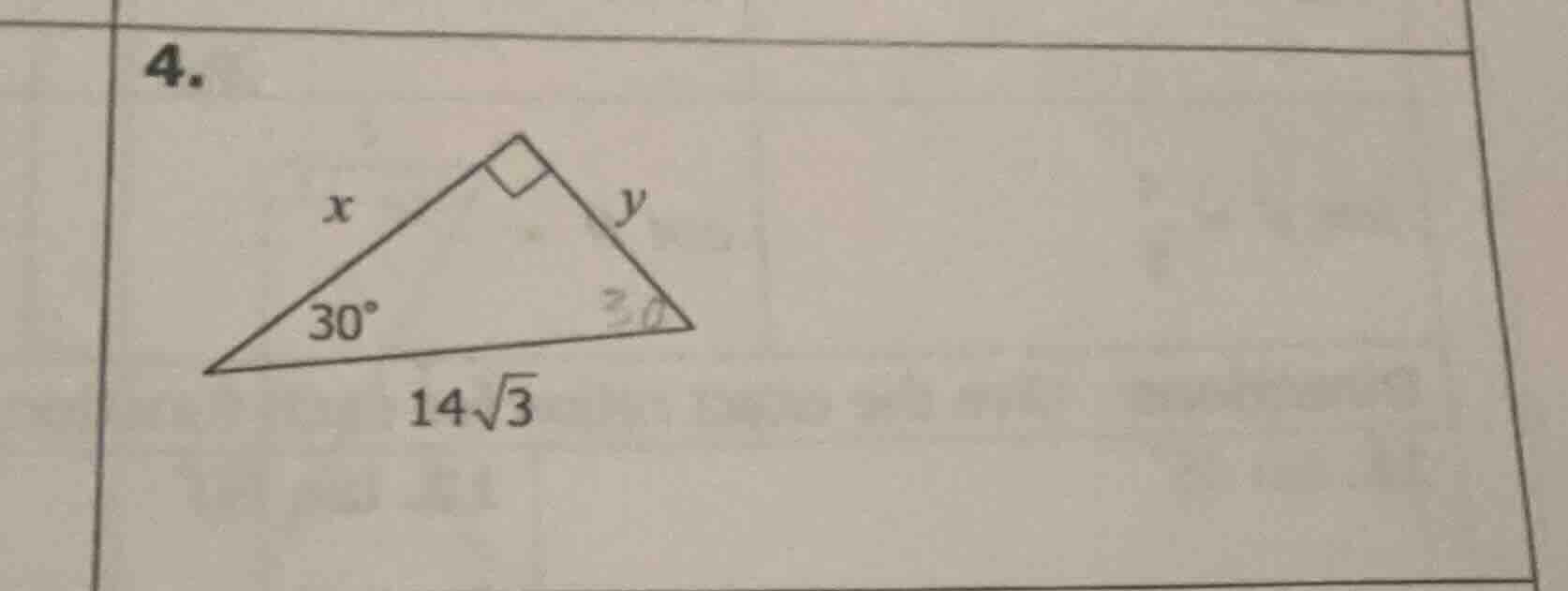 4. (there is a right - angled triangle in the picture. one of the acute…