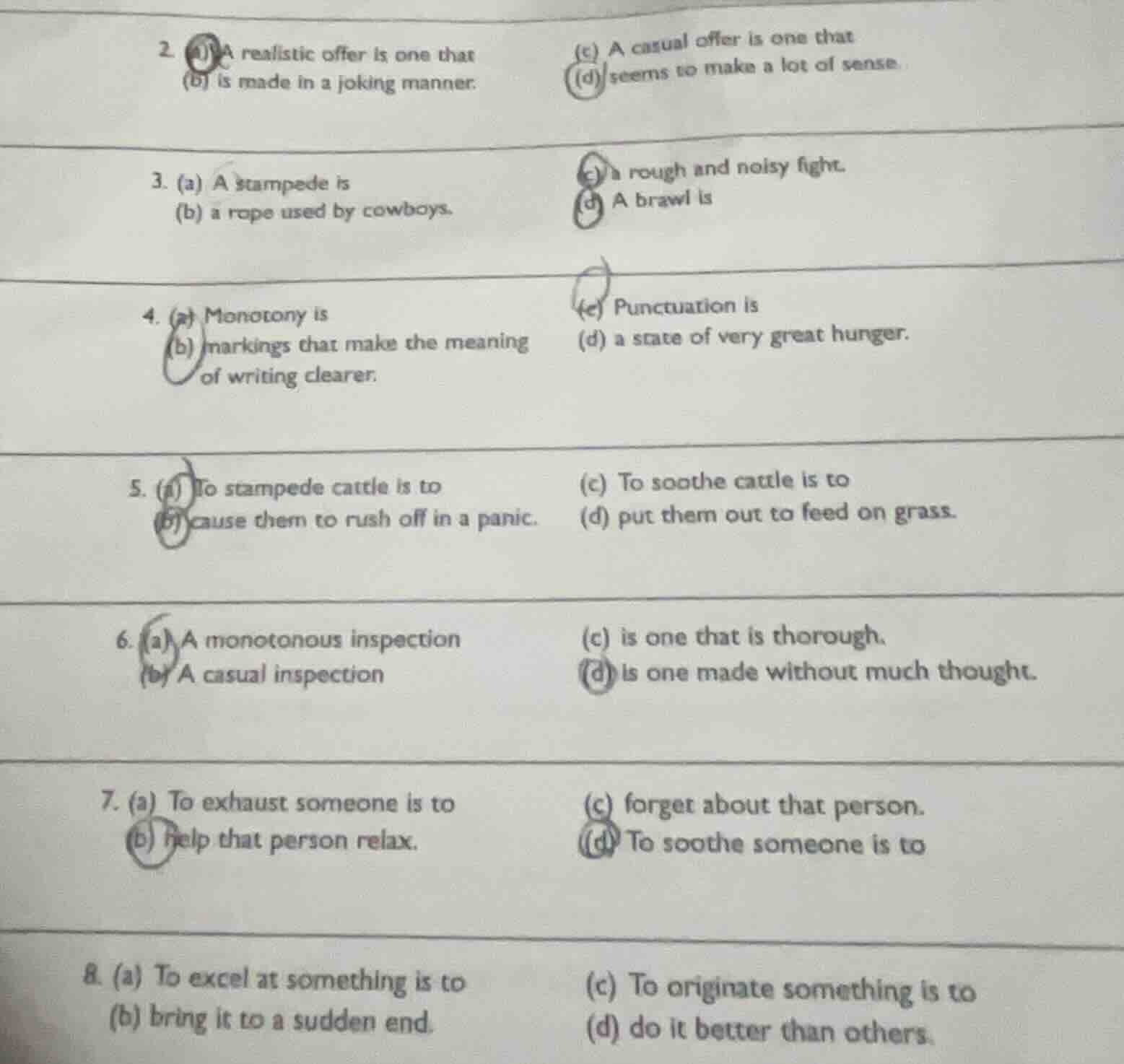 2. (a) a realistic offer is one that (b) is made in a joking manner. (c…