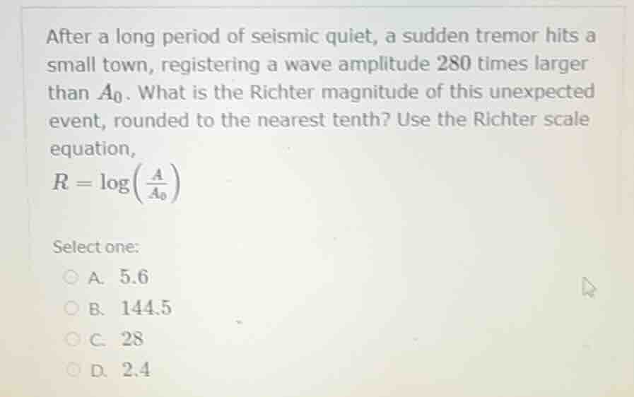 after a long period of seismic quiet, a sudden tremor hits a small town…