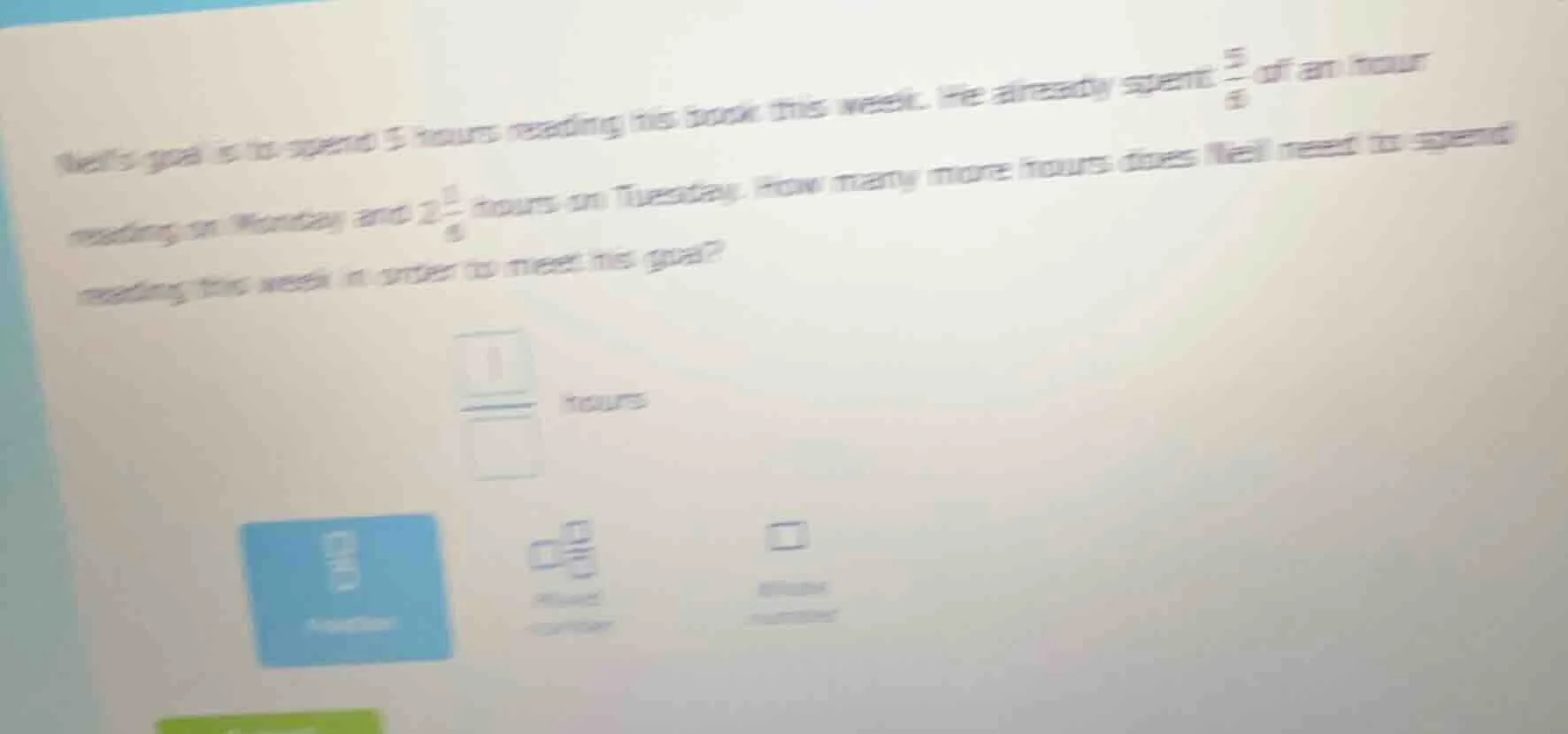 neils goal is to spend 5 hours reading his book this week. he already s…