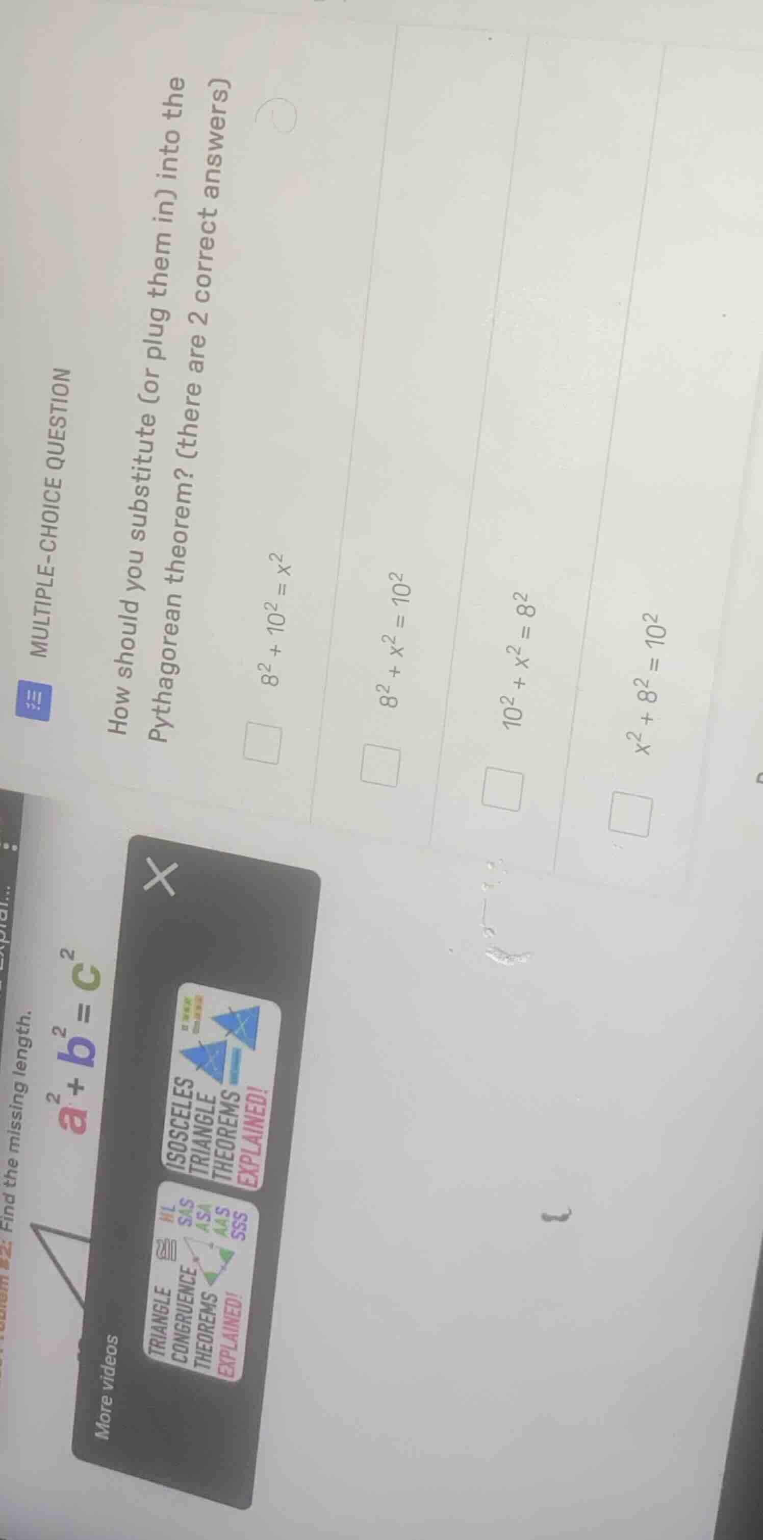 multiple-choice question how should you substitute (or plug them in) in…