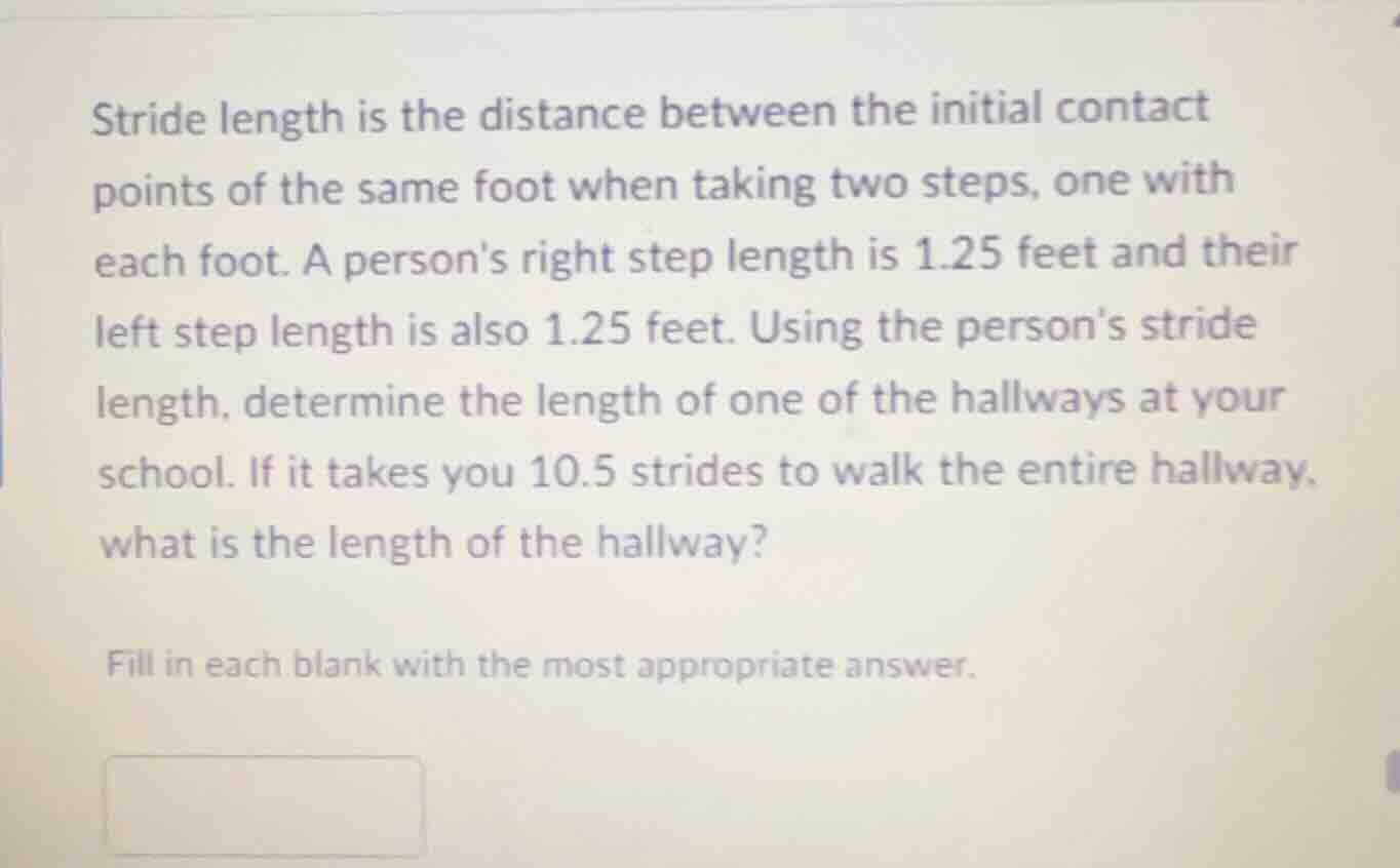 stride length is the distance between the initial contact points of the…