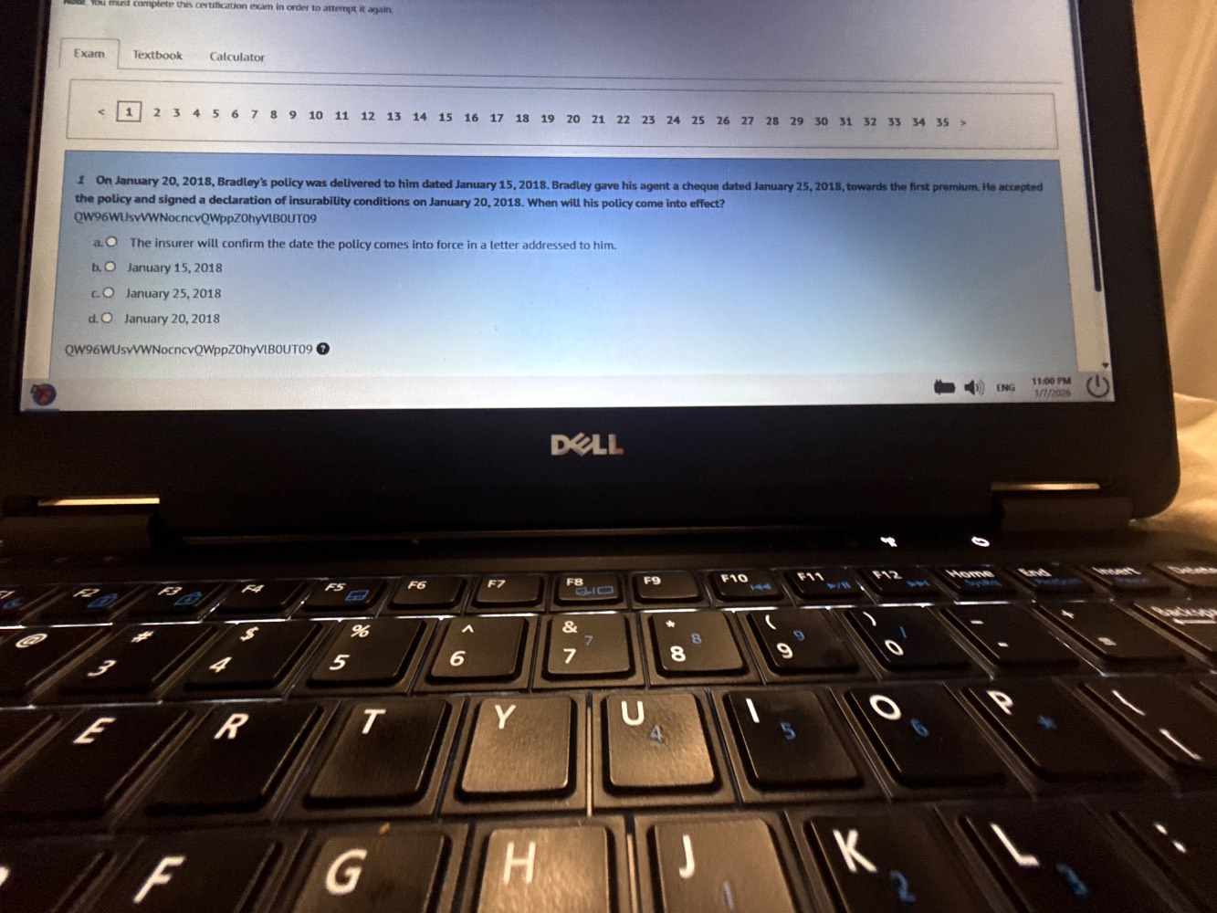 1 on january 20, 2018, bradleys policy was delivered to him dated janua…