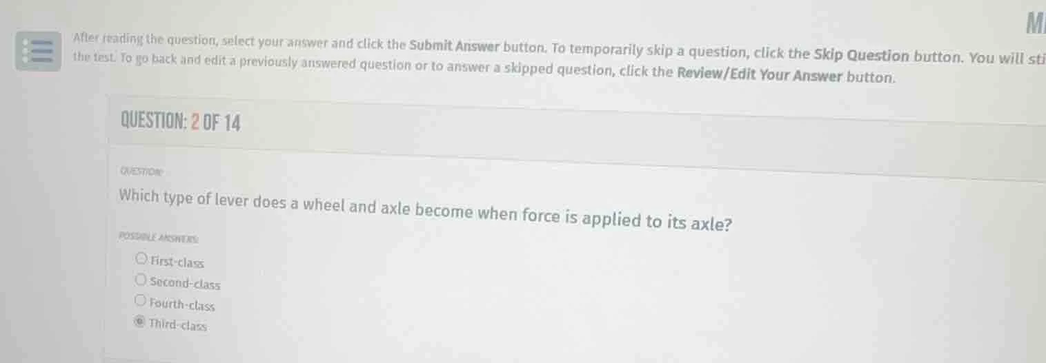 after reading the question, select your answer and click the submit ans…