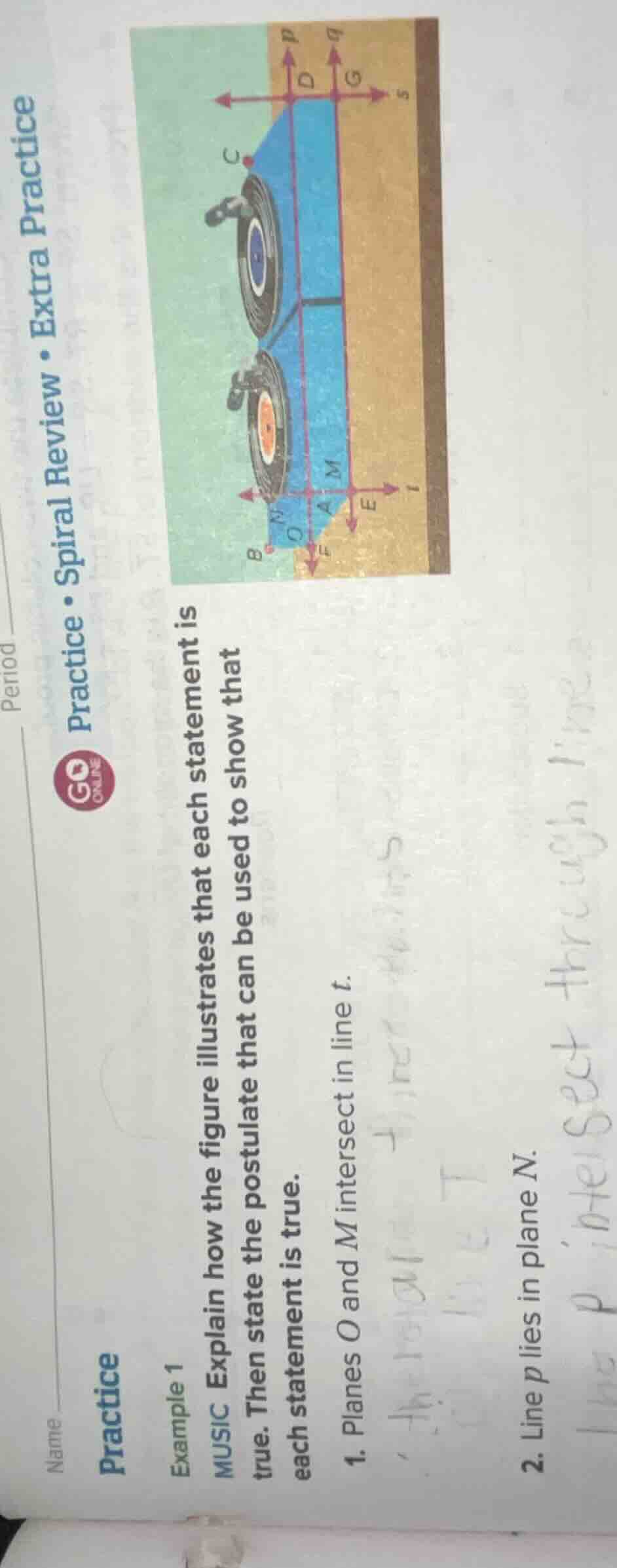 example 1 music explain how the figure illustrates that each statement …