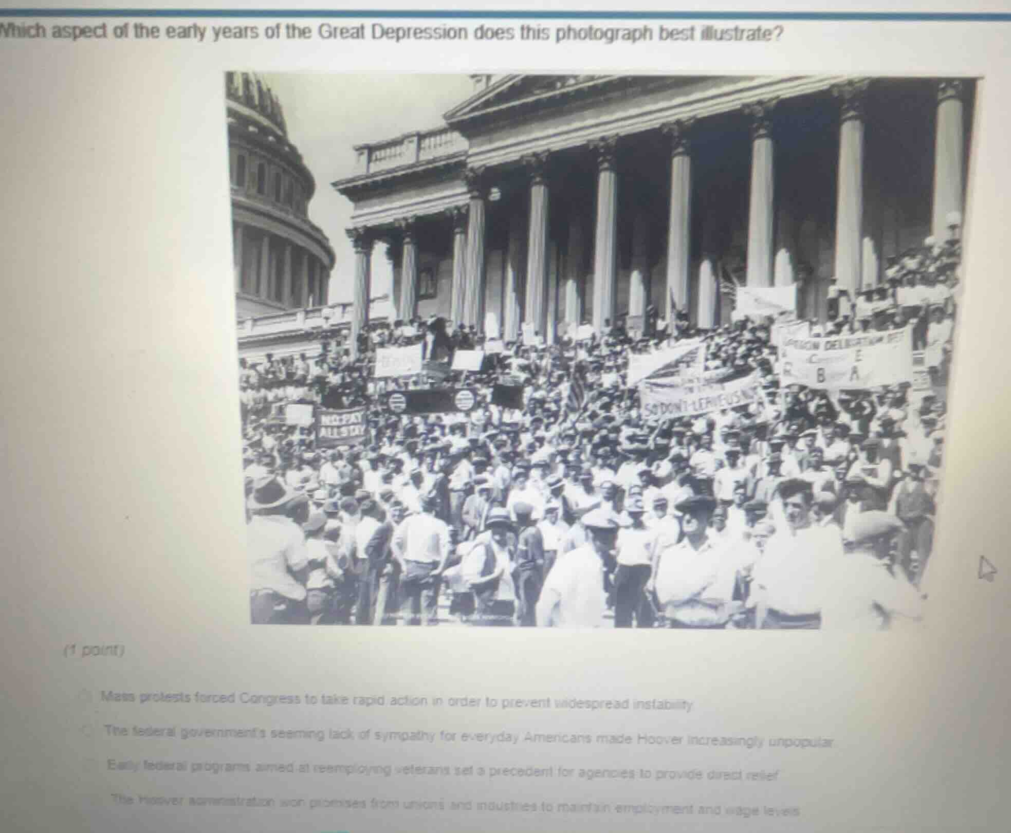 which aspect of the early years of the great depression does this photo…