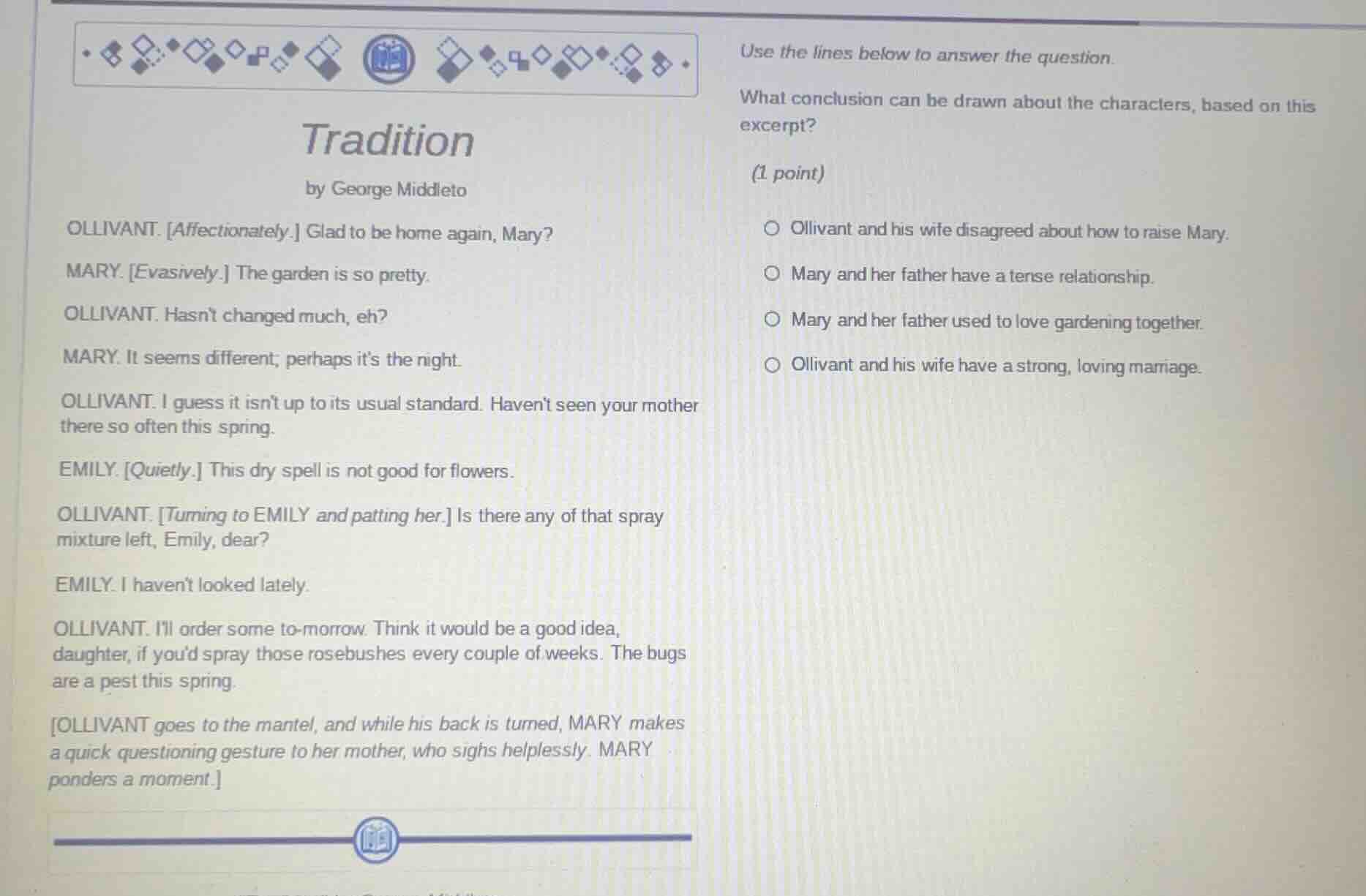 tradition by george middleto ollivant. affectionately. glad to be home …
