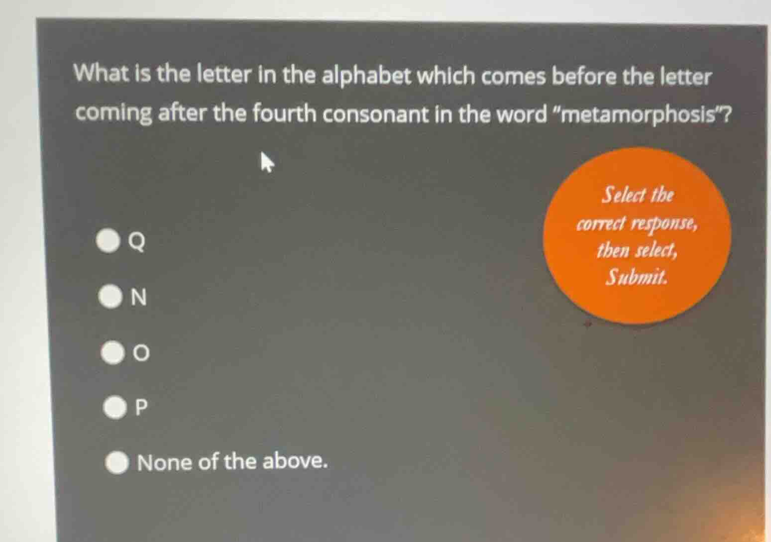 what is the letter in the alphabet which comes before the letter coming…