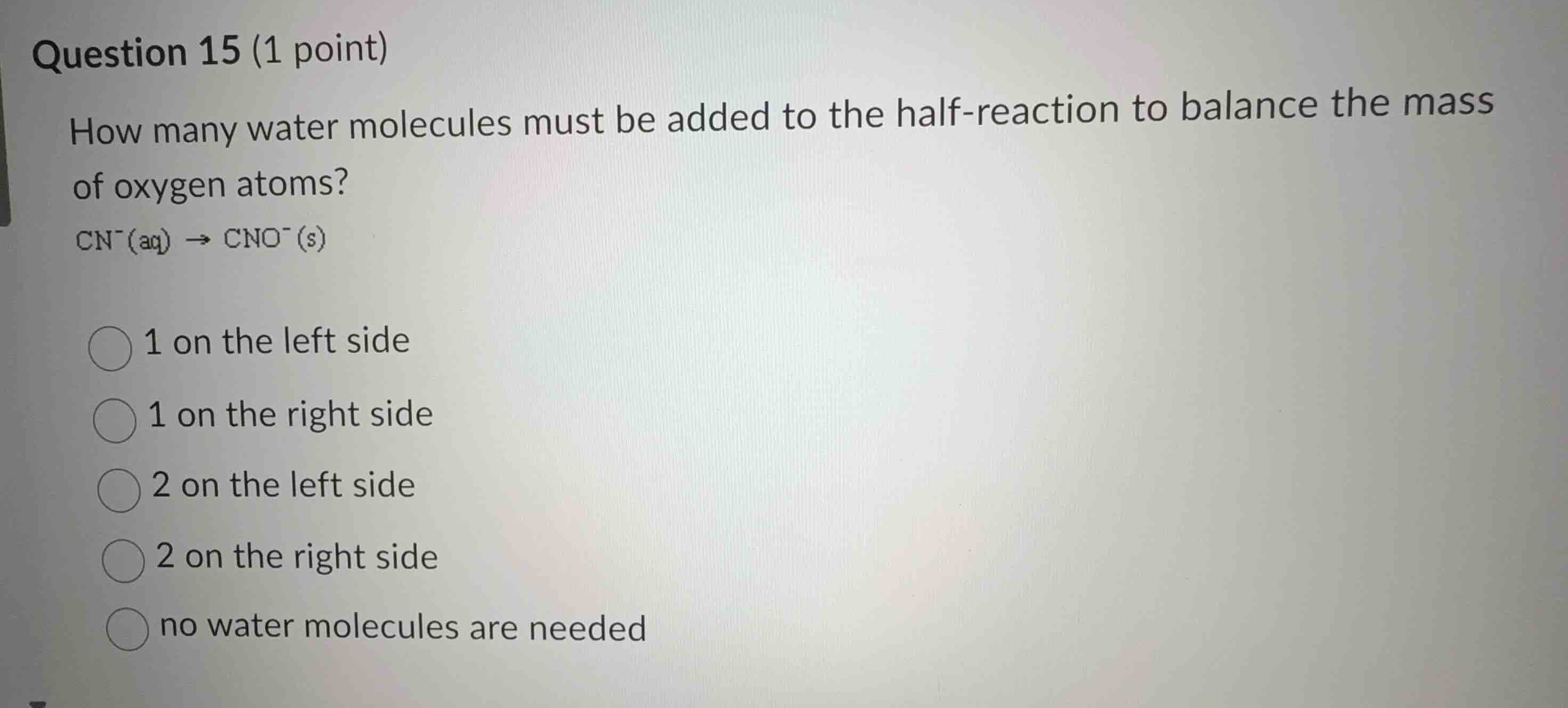 question 15 (1 point) how many water molecules must be added to the hal…