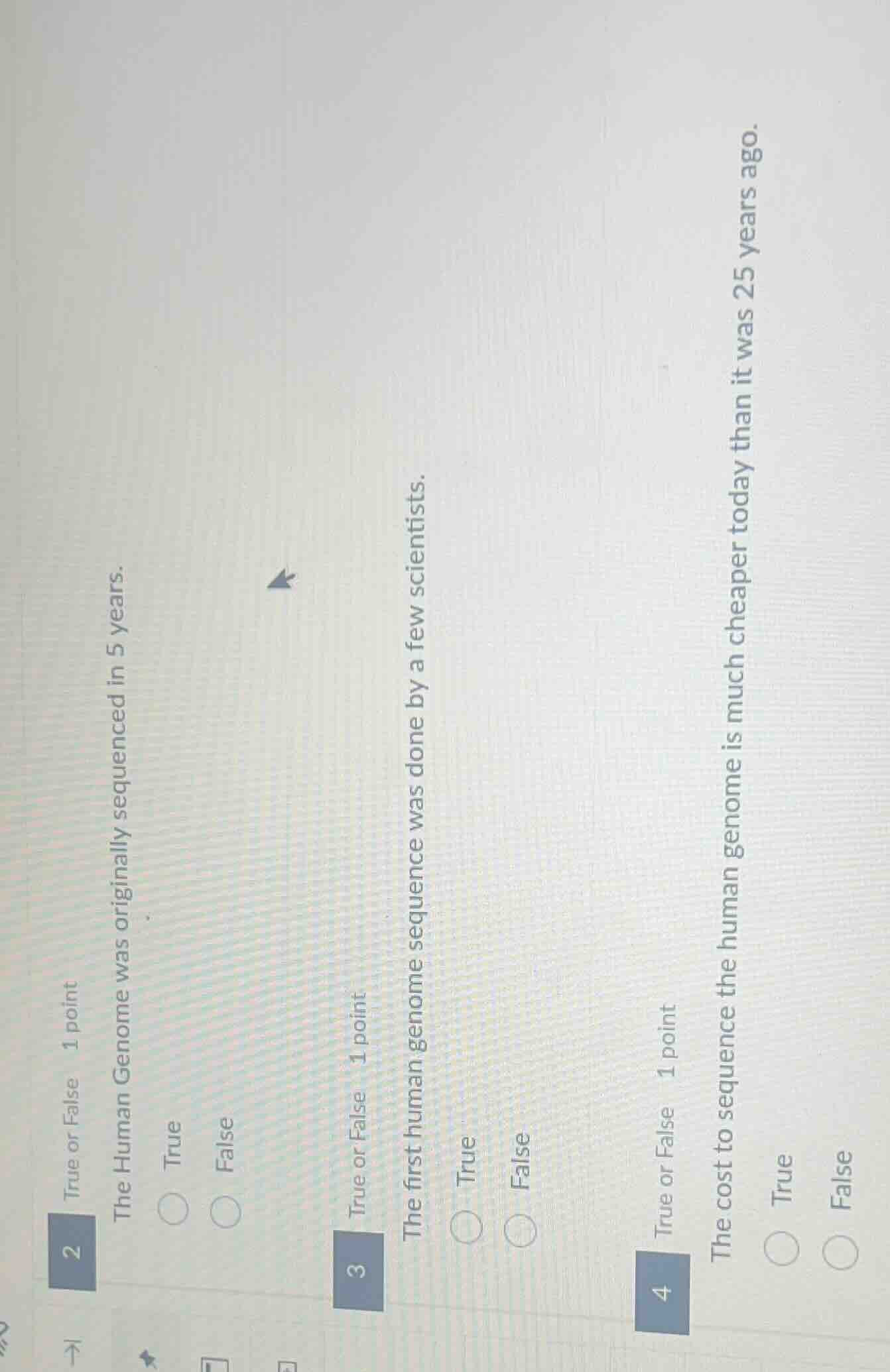 2 1 point true or false the human genome was originally sequenced in 5 …