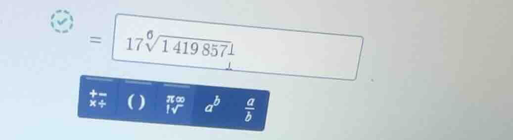 = 17\\sqrt6{14198571}