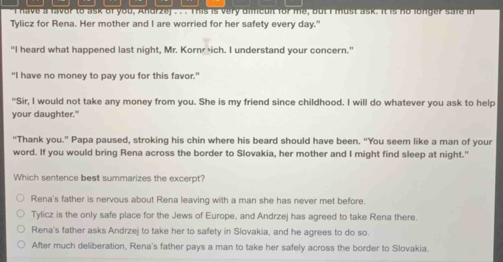 i have a favor to ask of you, andrzej... this is very difficult for me,…