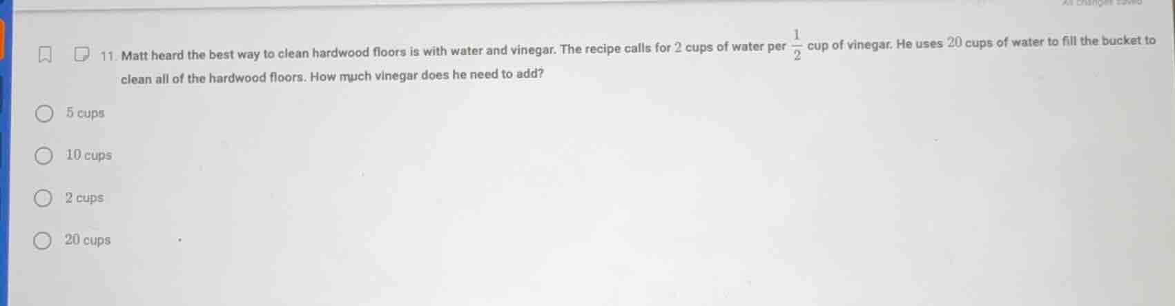 11. matt heard the best way to clean hardwood floors is with water and …