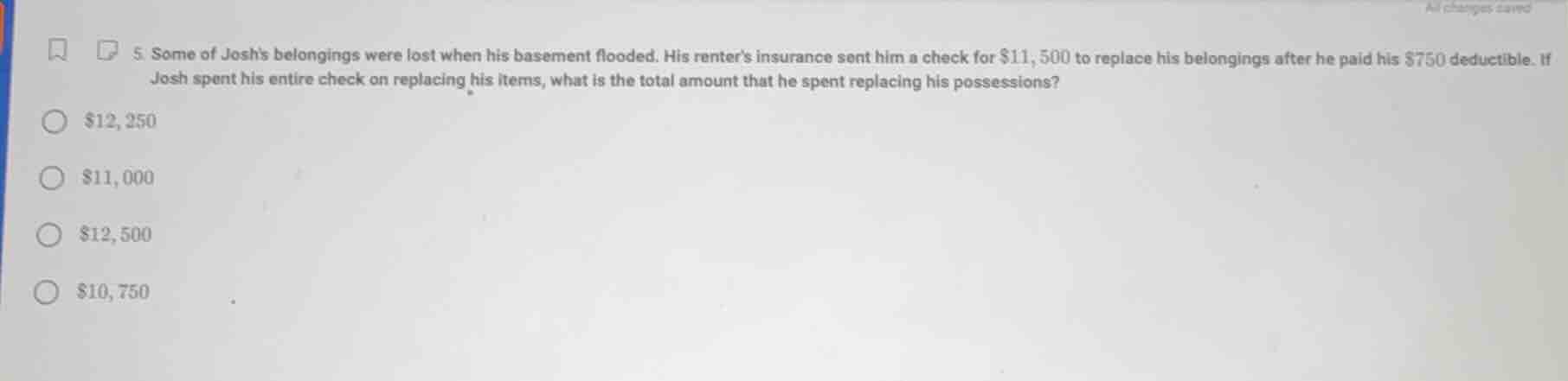 5. some of joshs belongings were lost when his basement flooded. his re…