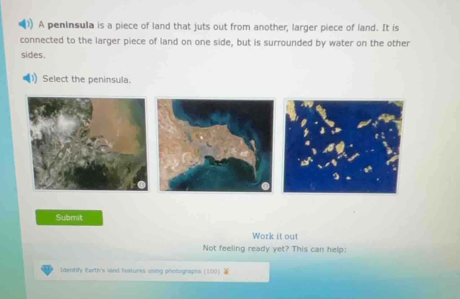 a peninsula is a piece of land that juts out from another, larger piece…