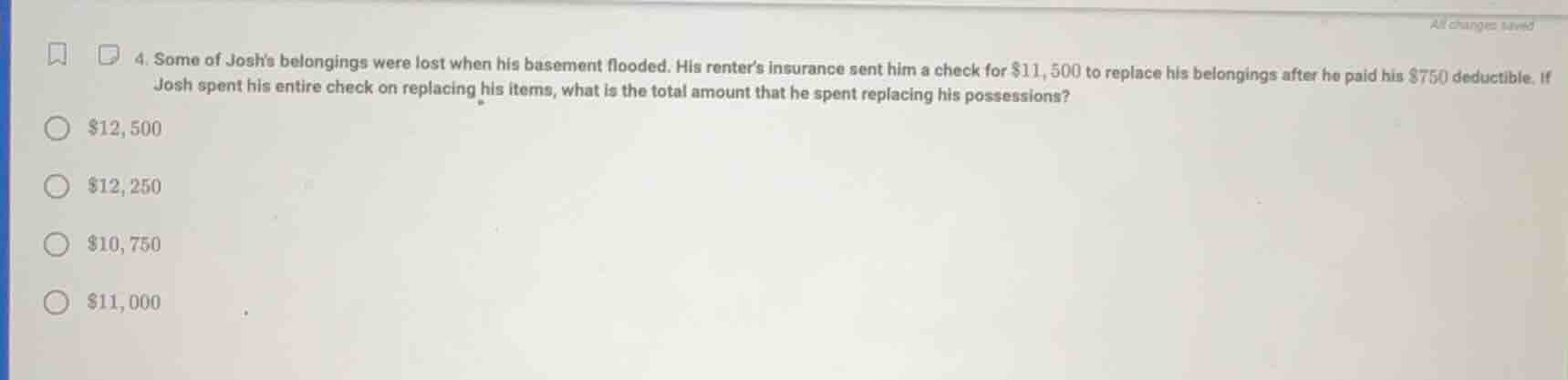 4. some of joshs belongings were lost when his basement flooded. his re…