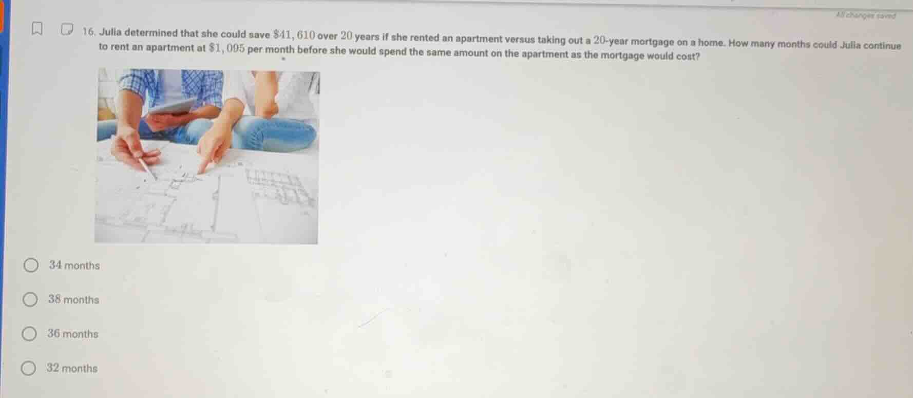 16. julia determined that she could save $41, 610 over 20 years if she …