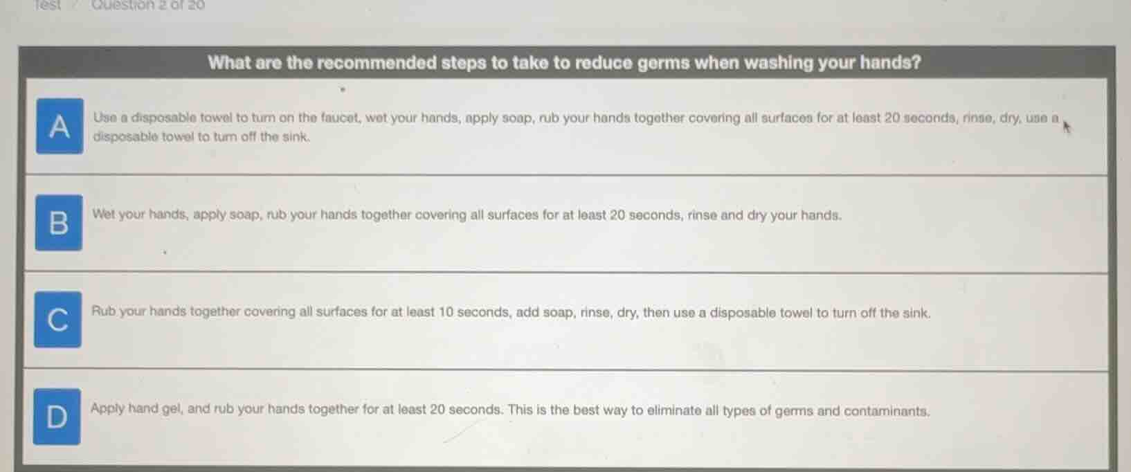 what are the recommended steps to take to reduce germs when washing you…