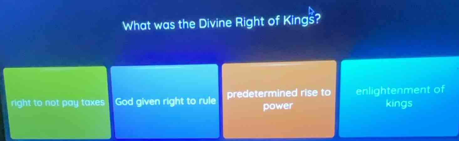 what was the divine right of kings? right to not pay taxes god given ri…