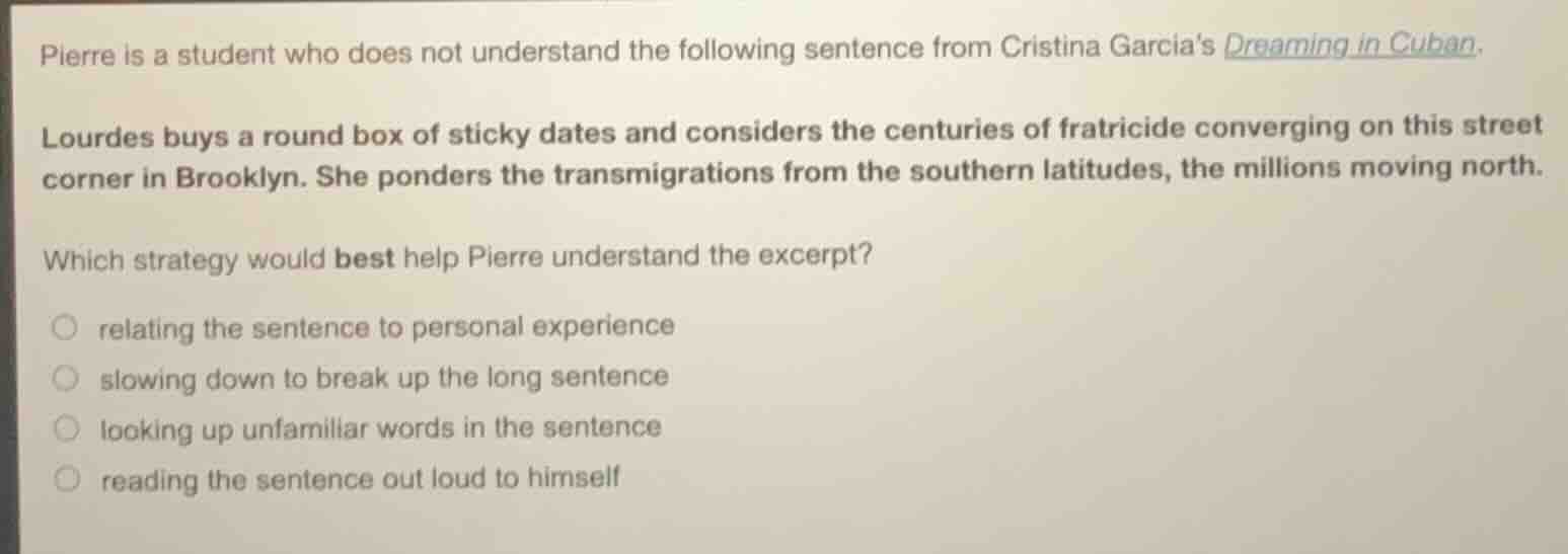 pierre is a student who does not understand the following sentence from…
