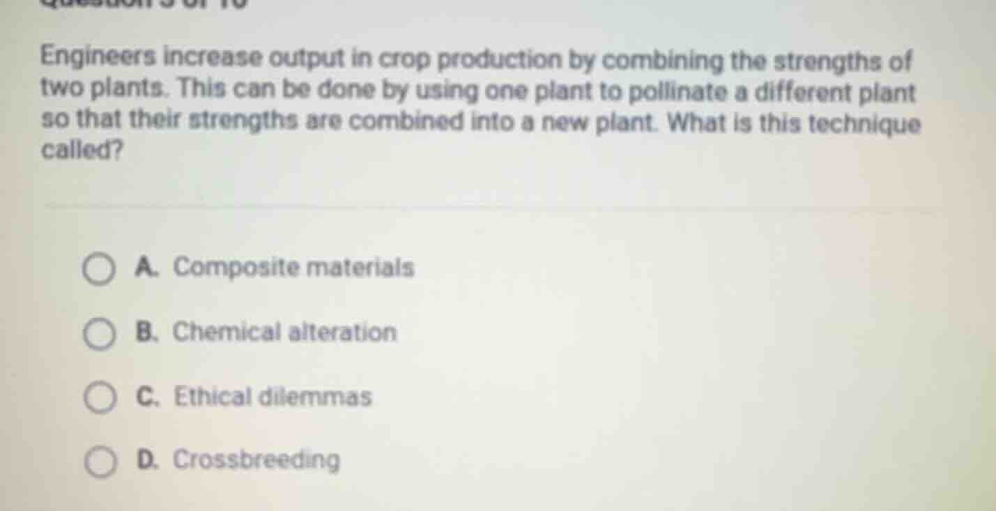 engineers increase output in crop production by combining the strengths…