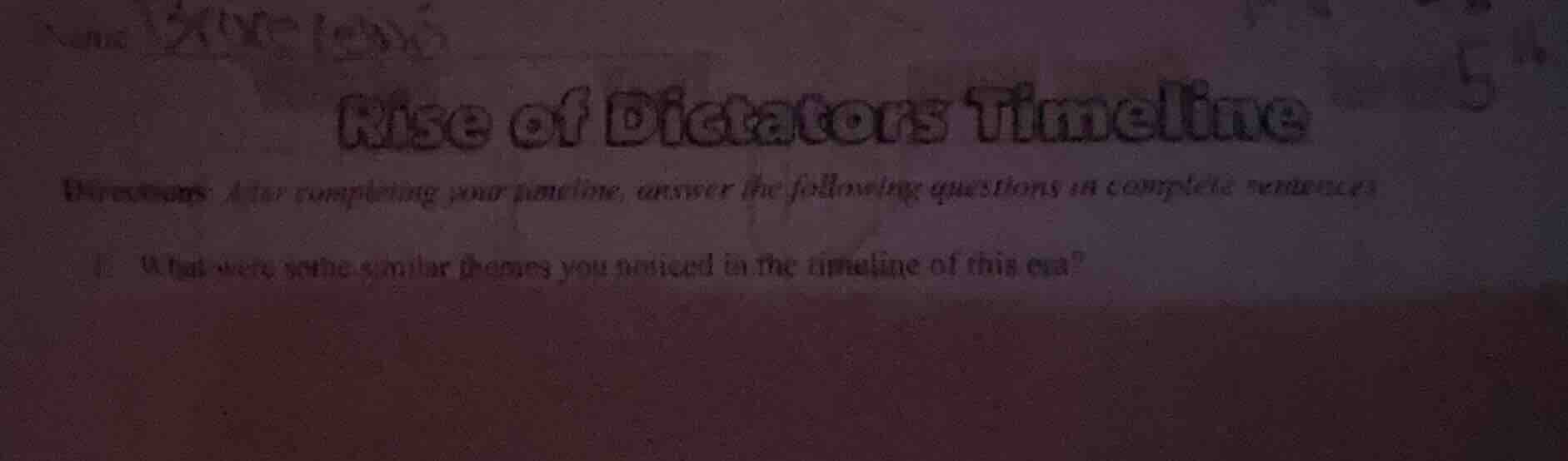 rise of dictators timeline directions: after completing your timeline, …